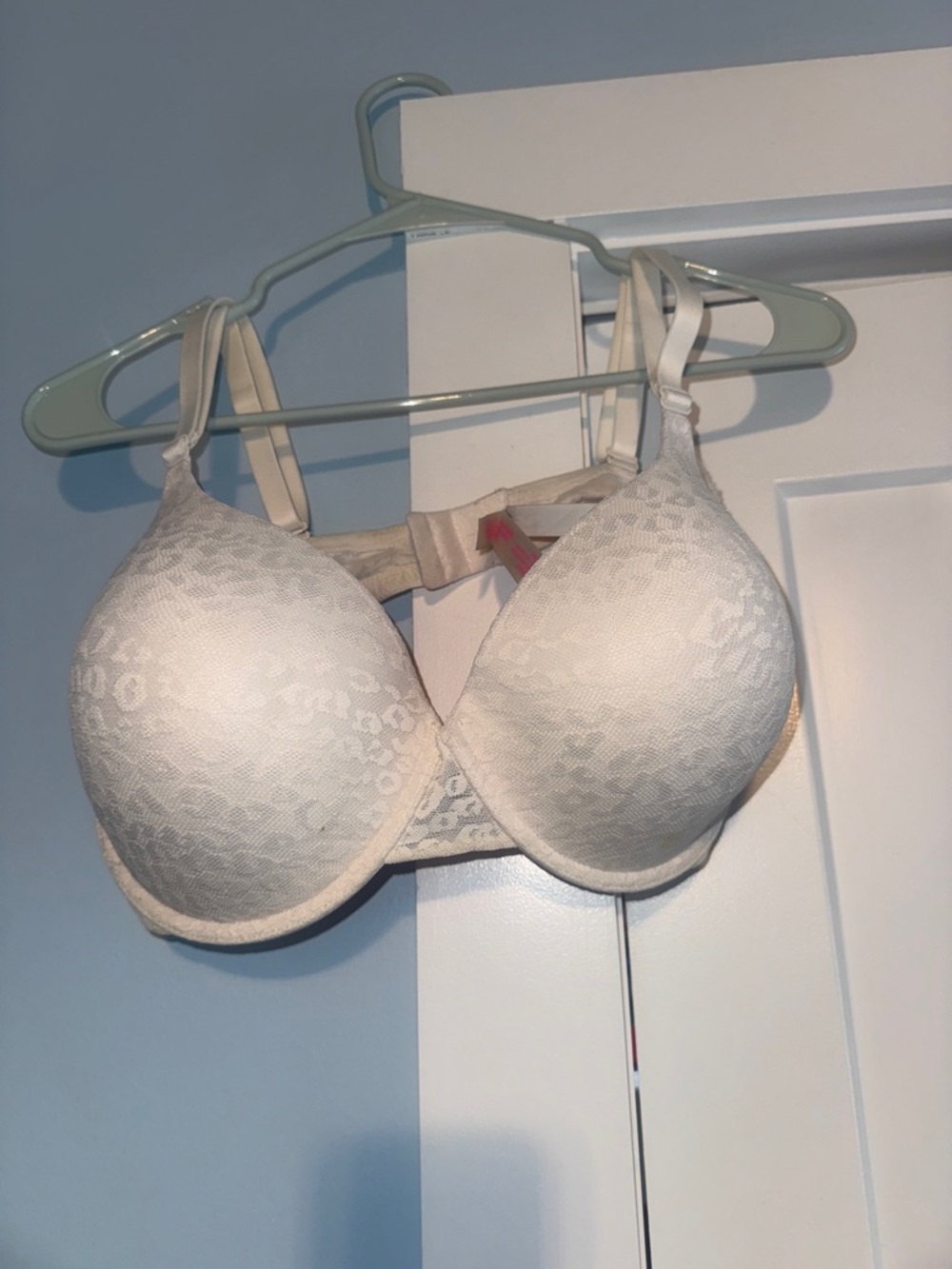 Smooth Lace T-Shirt Bra white cheetah